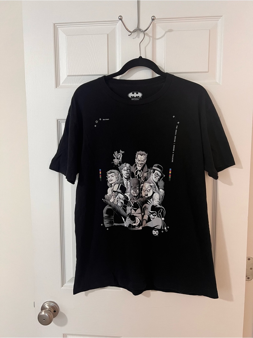 Batman Black Tee with White Logo